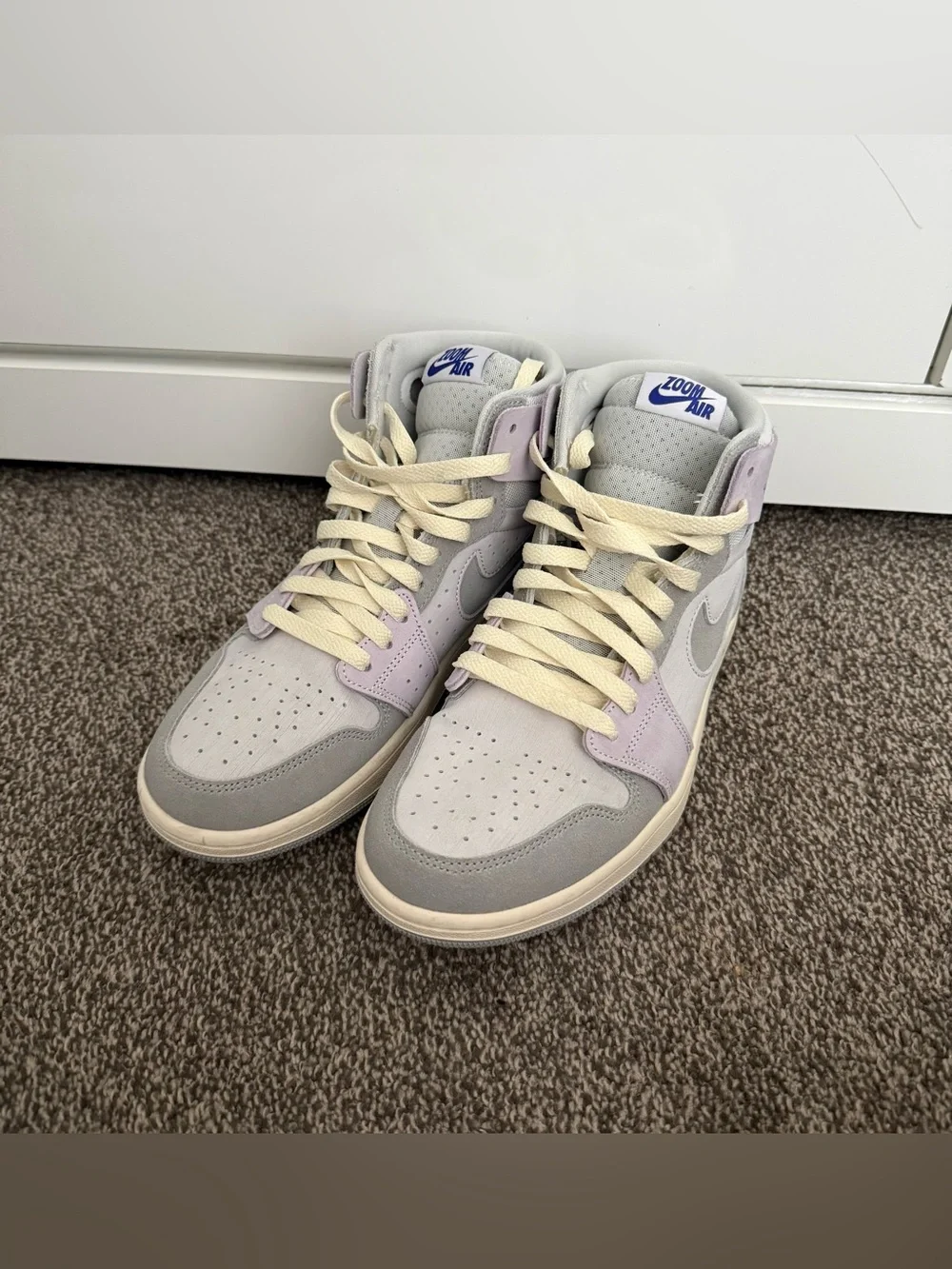 Air Jordan 1 Zoom CMFT High Tops Grey Purple